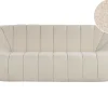 3 Seater Boucle Fabric Sofa White Lomma