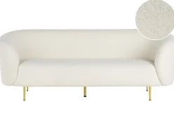 3 Seater Boucle Sofa White Loen