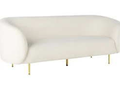 3 Seater Boucle Sofa White Loen
