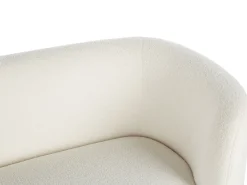 3 Seater Boucle Sofa White Loen