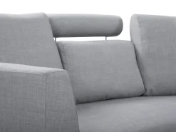 7 Seater Curved Fabric Modular Sofa Light Grey Rotunde