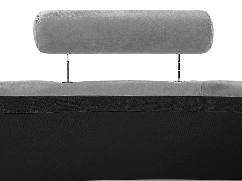 7 Seater Curved Modular Velvet Sofa Light Grey Rotunde