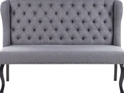 2 Seater Fabric Kitchen Sofa Grey Torsby