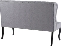 2 Seater Fabric Kitchen Sofa Grey Torsby