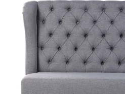 2 Seater Fabric Kitchen Sofa Grey Torsby