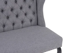 2 Seater Fabric Kitchen Sofa Grey Torsby