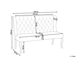 2 Seater Fabric Kitchen Sofa Grey Torsby