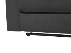 3 Seater Fabric Manual Recliner Sofa Grey Bergen