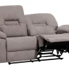 2 Seater Fabric Manual Recliner Sofa Taupe Beige Bergen