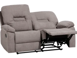 2 Seater Fabric Manual Recliner Sofa Taupe Beige Bergen