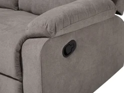 2 Seater Fabric Manual Recliner Sofa Taupe Beige Bergen