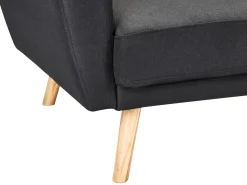 2 Seater Fabric Sofa Bed Black Florli