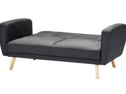 2 Seater Fabric Sofa Bed Black Florli