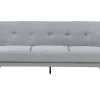 3 Seater Fabric Sofa Bed Grey Florli