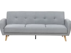 3 Seater Fabric Sofa Bed Grey Florli