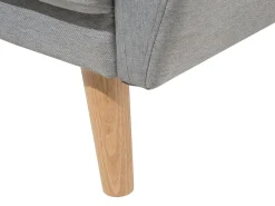3 Seater Fabric Sofa Bed Grey Florli