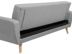 3 Seater Fabric Sofa Bed Grey Florli