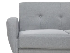 3 Seater Fabric Sofa Bed Grey Florli