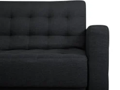 3 Seater Fabric Sofa Bed Graphite Grey Aberdeen