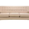 3 Seater Fabric Sofa Beige Motala