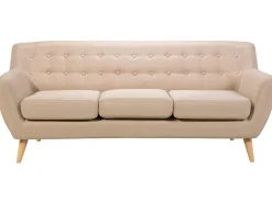 3 Seater Fabric Sofa Beige Motala