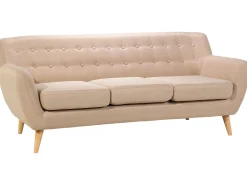 3 Seater Fabric Sofa Beige Motala