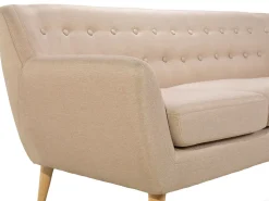 3 Seater Fabric Sofa Beige Motala