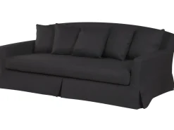 3 Seater Fabric Sofa Black Gilja