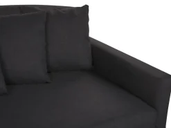 3 Seater Fabric Sofa Black Gilja