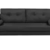 2 Seater Fabric Sofa Black Kalmar
