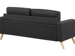 2 Seater Fabric Sofa Black Kalmar
