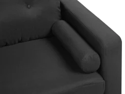 2 Seater Fabric Sofa Black Kalmar