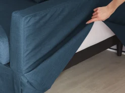 3 Seater Fabric Sofa Blue Gilja