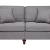 2 Seater Fabric Sofa Grey Otra