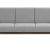 3 Seater Fabric Sofa Grey Asnes