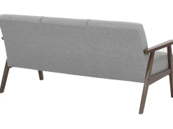 3 Seater Fabric Sofa Grey Asnes