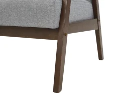 3 Seater Fabric Sofa Grey Asnes