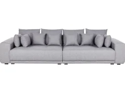 4 Seater Fabric Sofa Grey Torpo