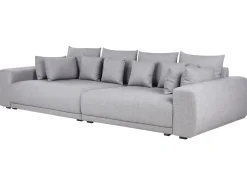 4 Seater Fabric Sofa Grey Torpo