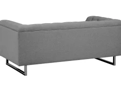 2 Seater Fabric Sofa Grey Vissland