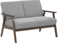 2 Seater Fabric Sofa Grey Asnes