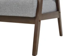 2 Seater Fabric Sofa Grey Asnes
