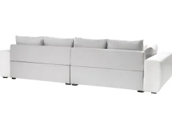 4 Seater Fabric Sofa Light Grey And Light Beige Torpo