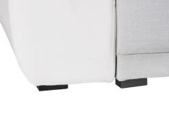 4 Seater Fabric Sofa Light Grey And Light Beige Torpo