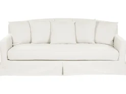 3 Seater Fabric Sofa White Gilja
