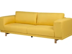 3 Seater Fabric Sofa Yellow Nivala