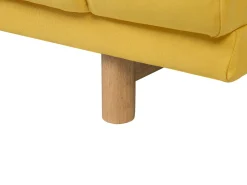 3 Seater Fabric Sofa Yellow Nivala