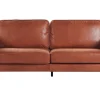 3 Seater Faux Leather Golden Brown Savalen