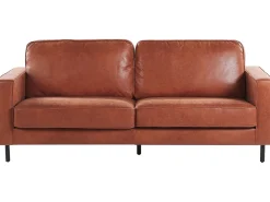 3 Seater Faux Leather Golden Brown Savalen