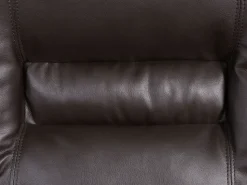 2 Seater Faux Leather Manual Recliner Sofa Brown Bergen
